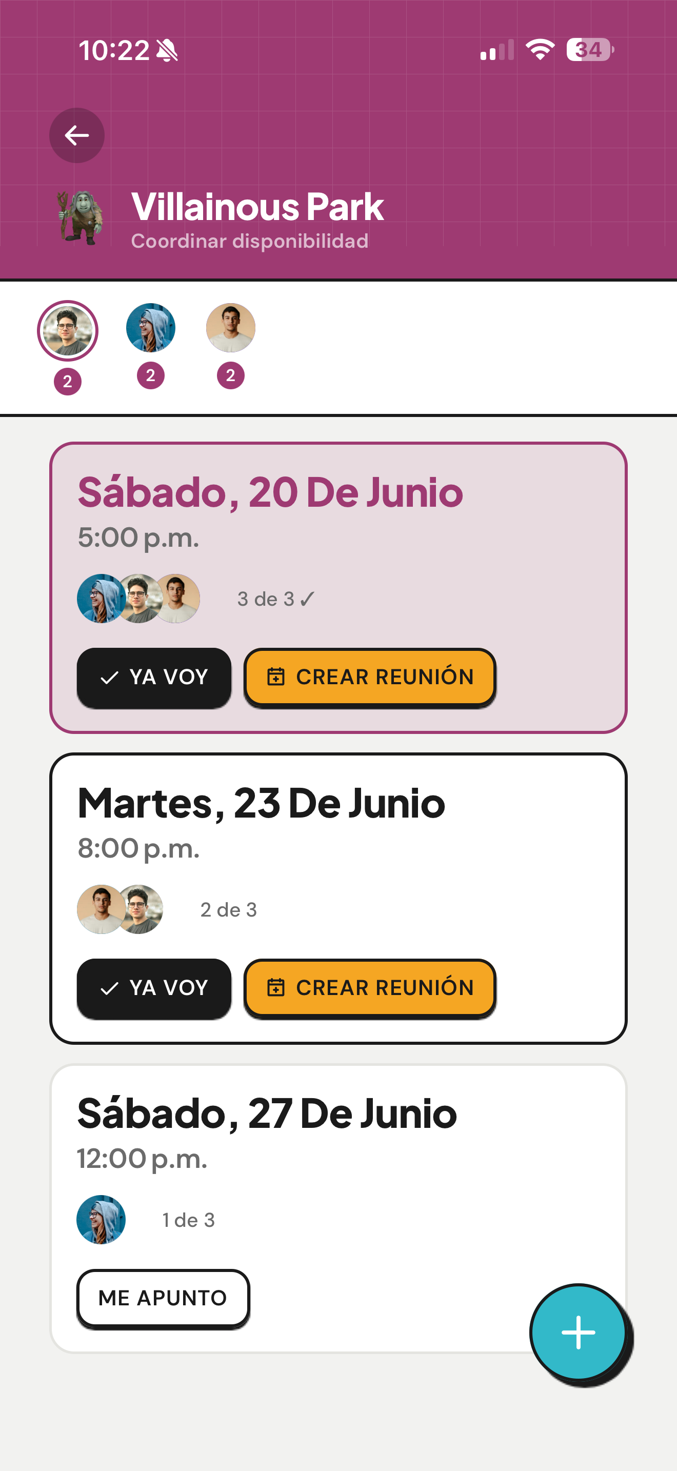 Coordinador de disponibilidad